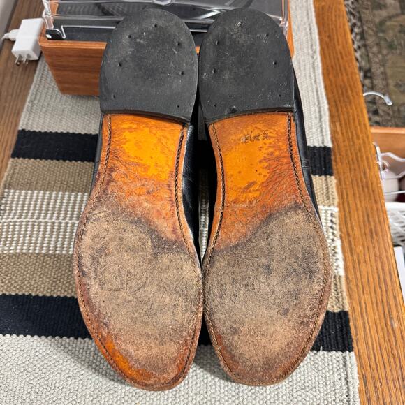 Stacy Adams Boot Men 11D Madison Boot High Top Biscuit Toe Black Leather Classic - Picture 4 of 11